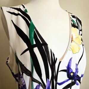 Tommy Hilfiger Floral Print Sleeveless A-Line Mini Dress - Size P